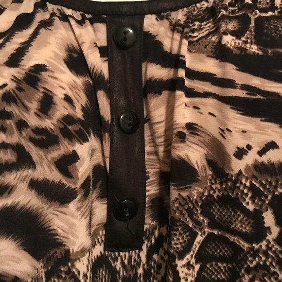 Style & Co. Animal Print Cape Style Blouse - Picture 2 of 5